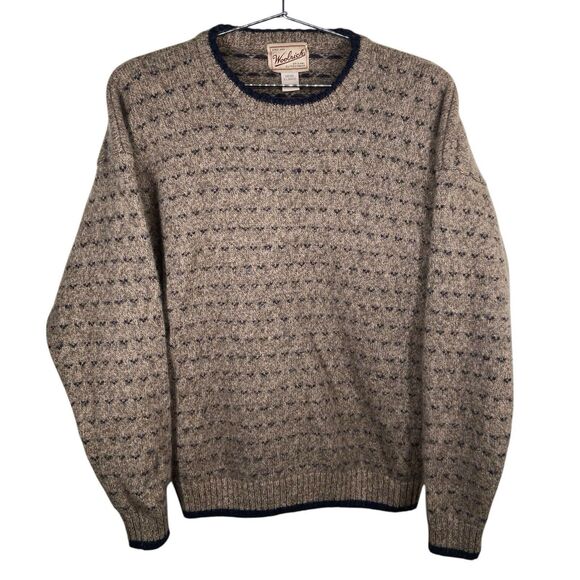 Woolrich Other - Woolrich Sweater Mens XLarge Tan Brown Wool Pullover Crewneck Herb Tweed Pattern
